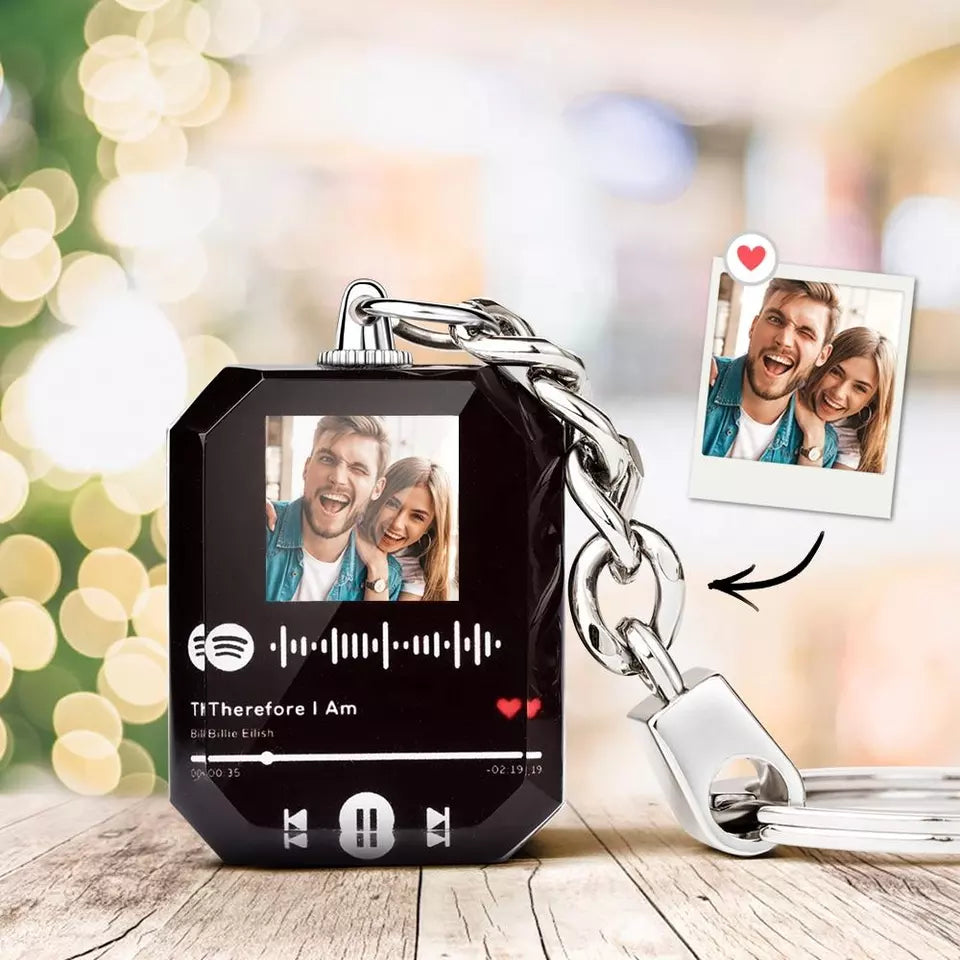 Spotify Code Gifts Personalised Keychains Crystal Picture Frame Spotify Keychain