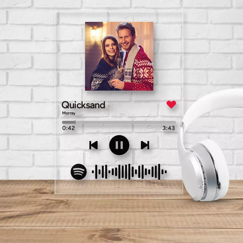 Personalized Gift Custom Music Album Cover Glass Art Acrylic Spotify Plaque