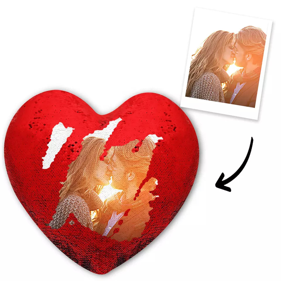 Heart Shaped Home Decor Pattern Throw Pillow Sofa Cushion Magic Reversible