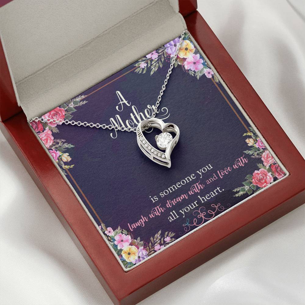 A Mother Is Someone You Laugh With Forever Love Necklace