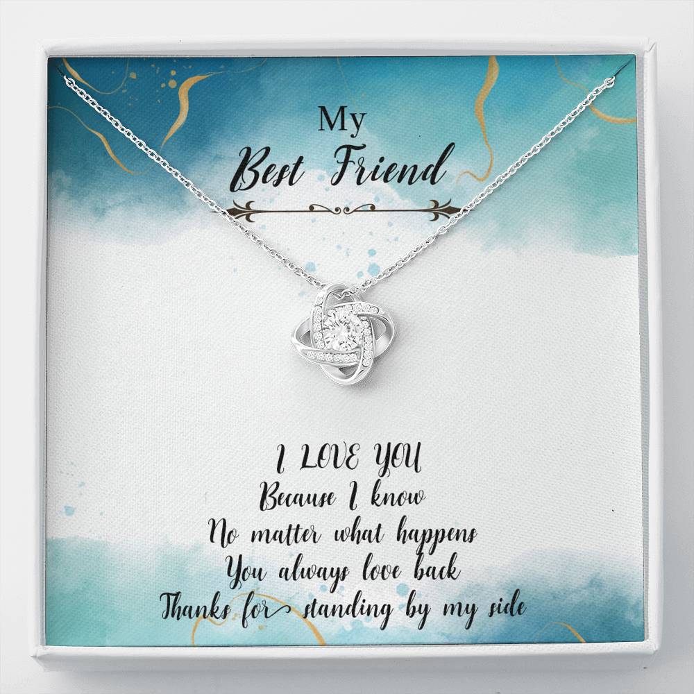 Love Knot Necklace with POD Message Card