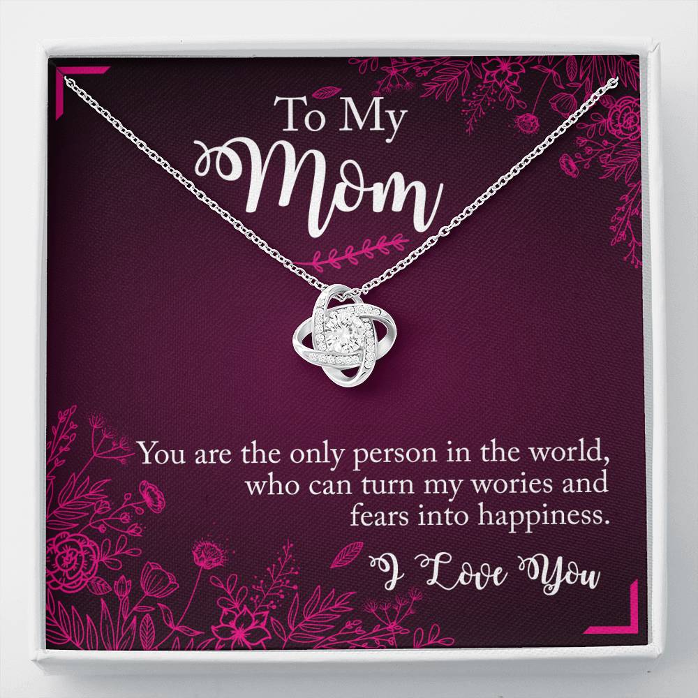 To My Mom Love Knot Necklace