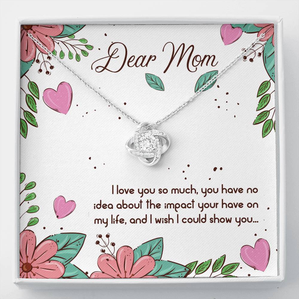 To My Mom Love Knot Necklace