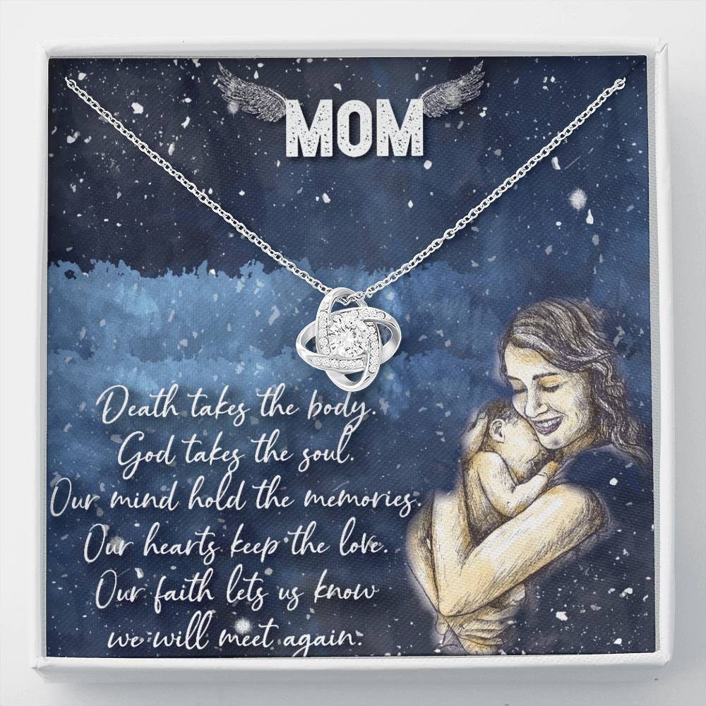 To My Mom Love Knot Necklace