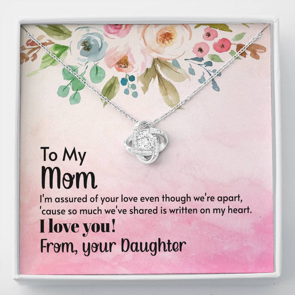 To My Mom Love Knot Necklace