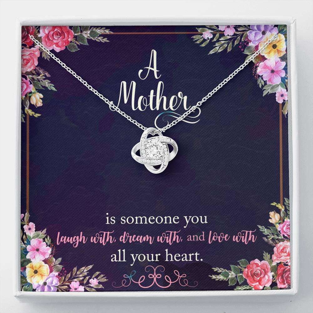 To My Mom Love Knot Necklace