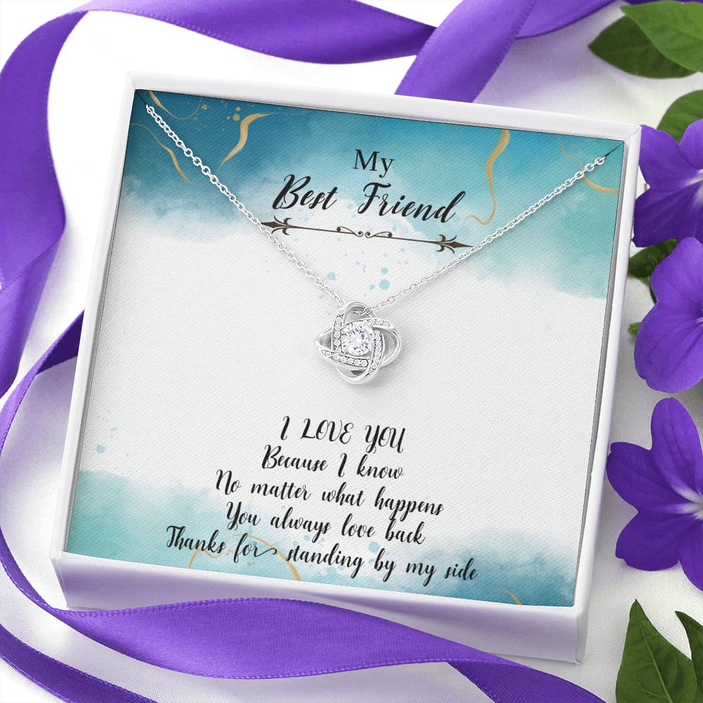 Love Knot Necklace with POD Message Card