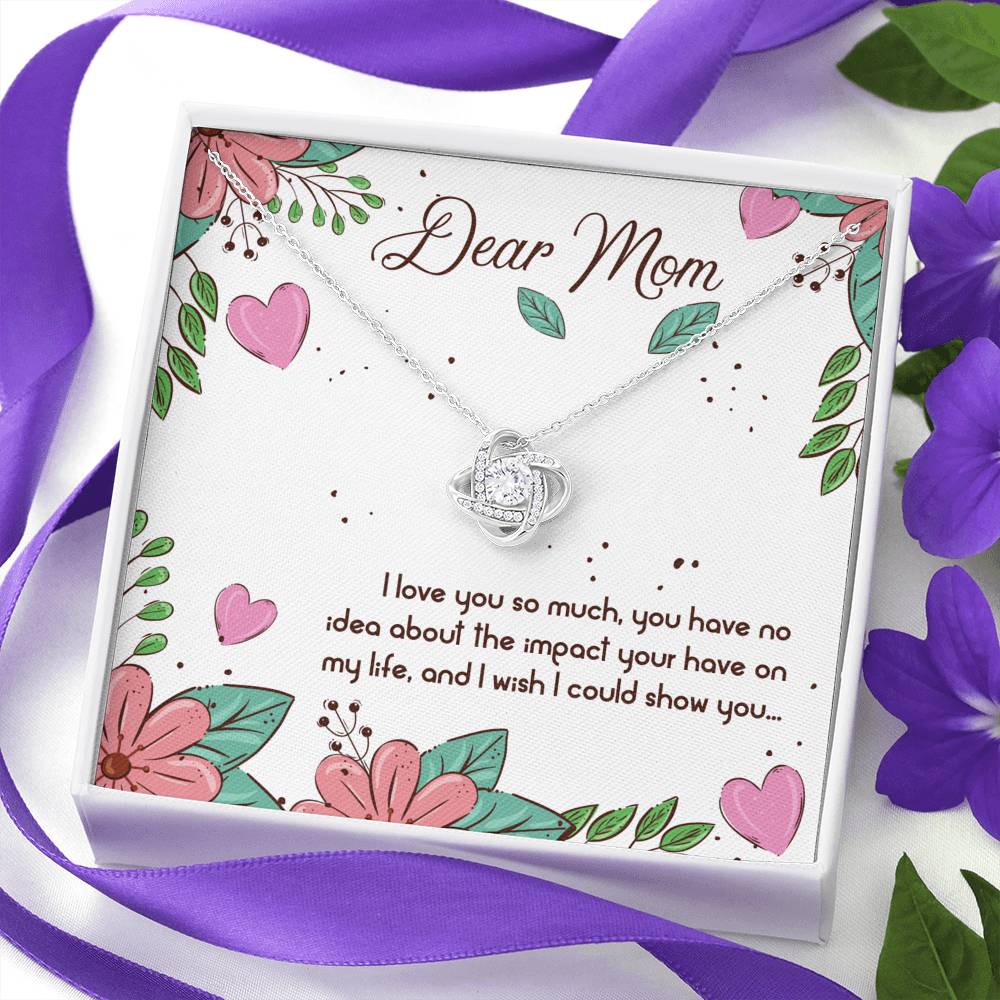 To My Mom Love Knot Necklace