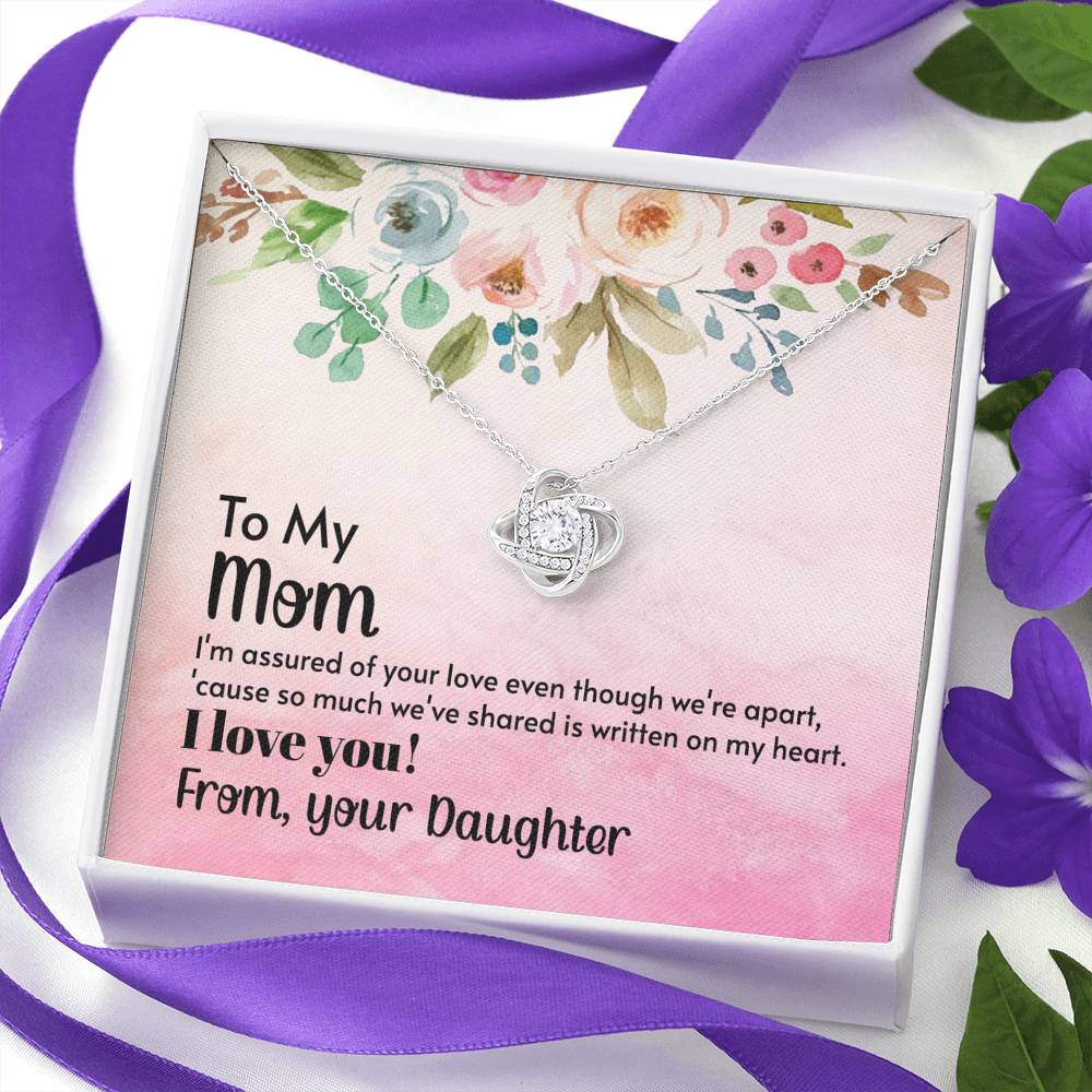 To My Mom Love Knot Necklace