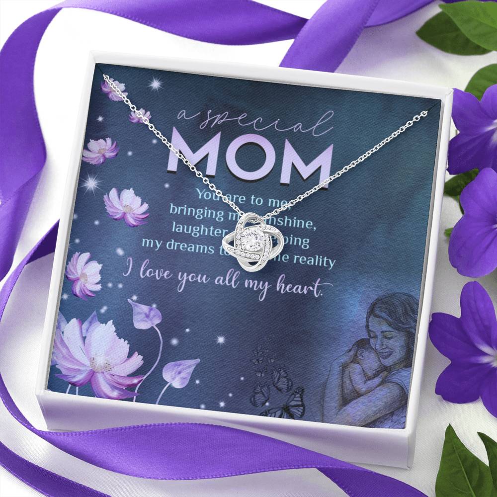 A Special Mom Love Knot Necklace