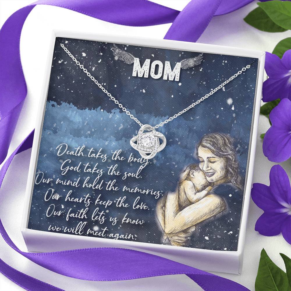 To My Mom Love Knot Necklace