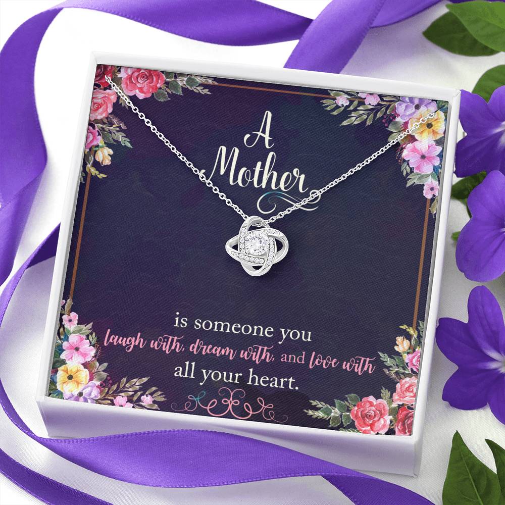 To My Mom Love Knot Necklace