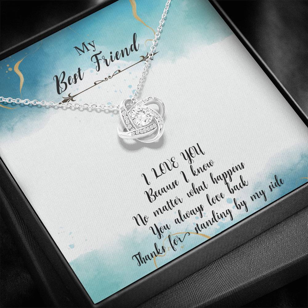 Love Knot Necklace with POD Message Card