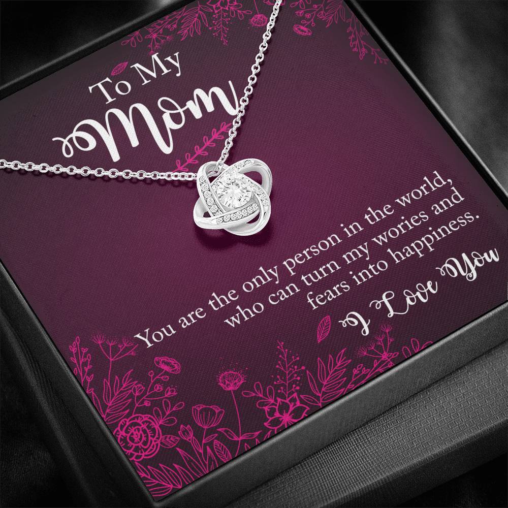 To My Mom Love Knot Necklace