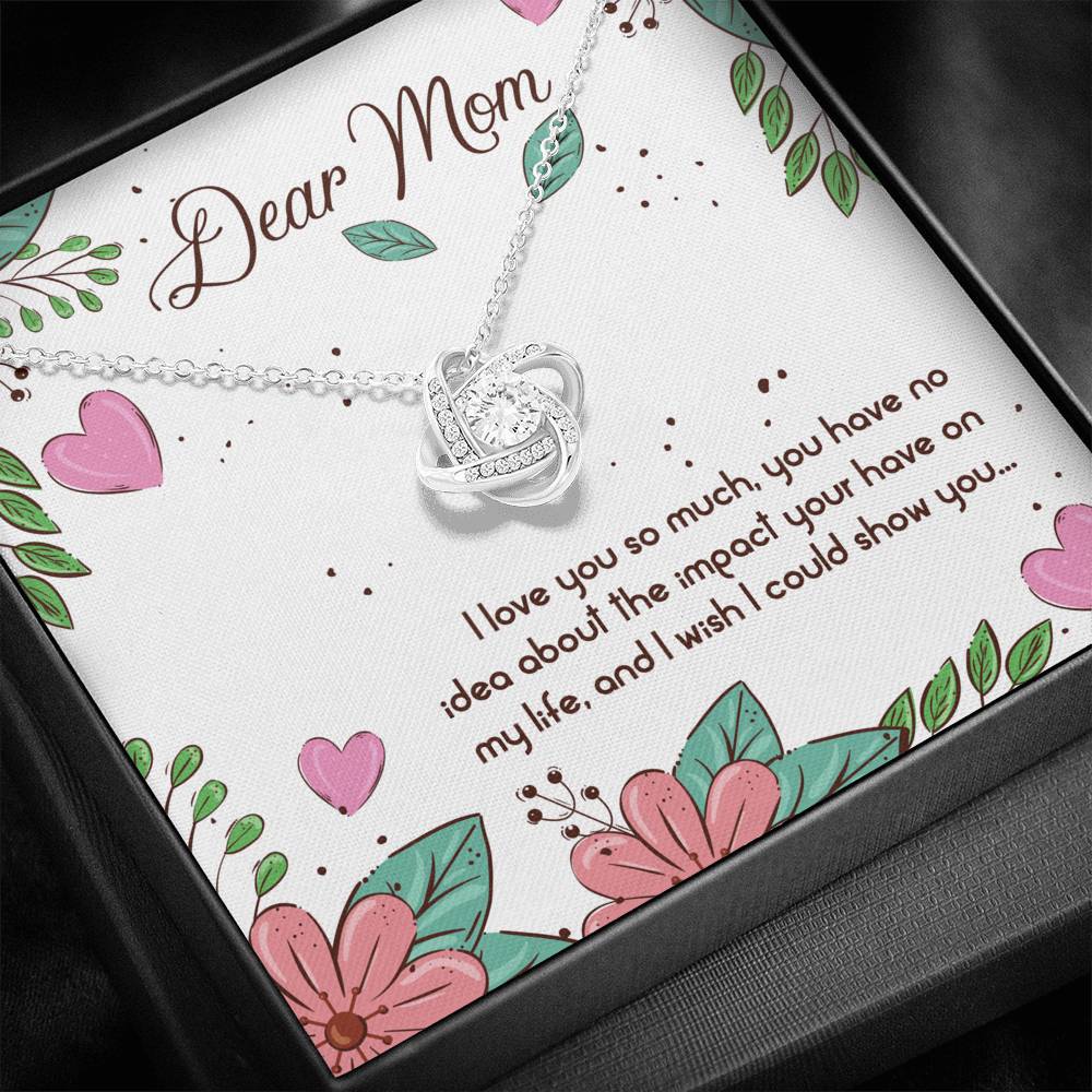 To My Mom Love Knot Necklace