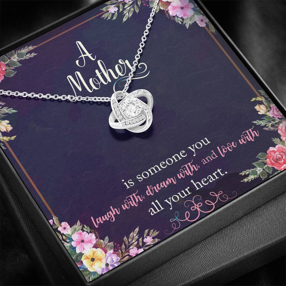 To My Mom Love Knot Necklace
