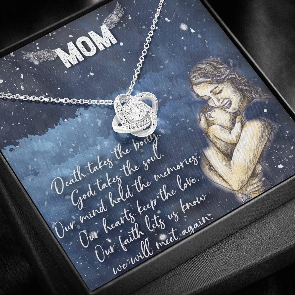 To My Mom Love Knot Necklace