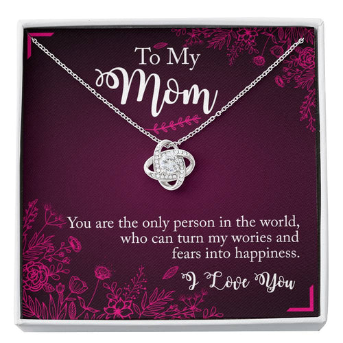 To My Mom Love Knot Necklace
