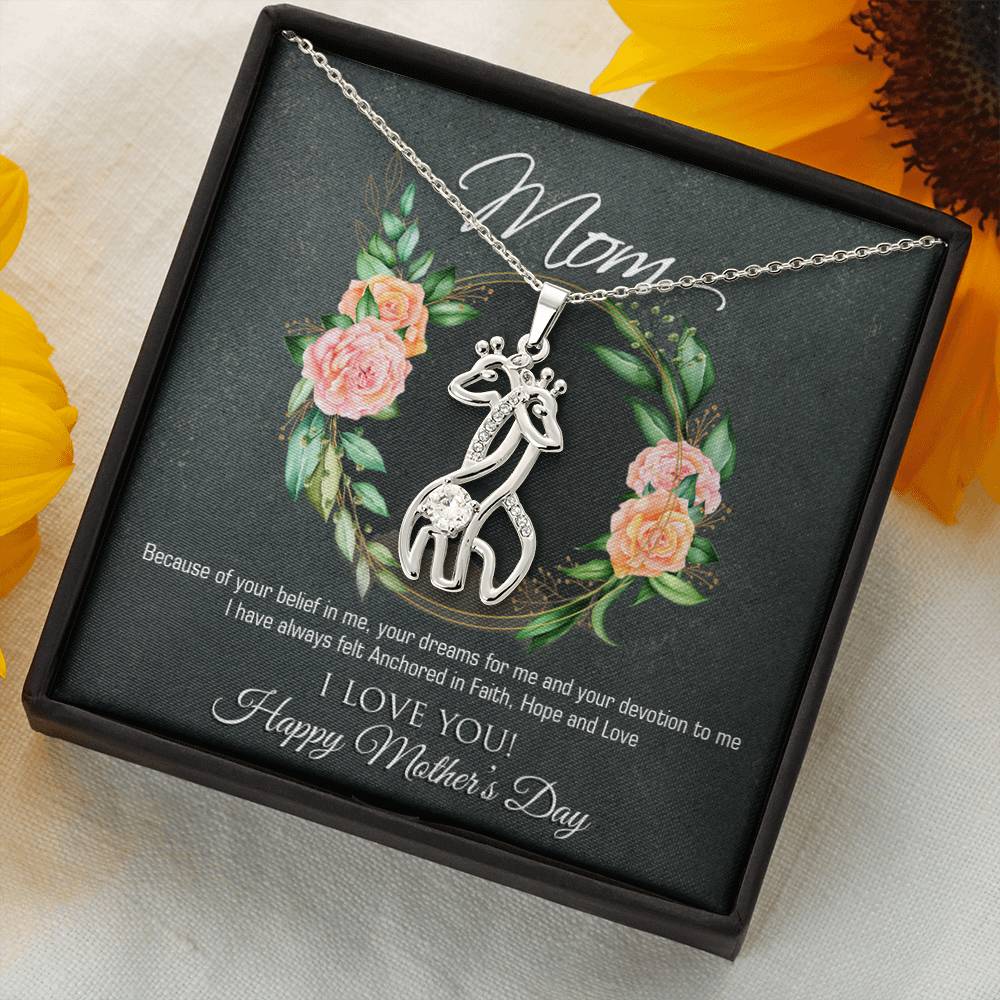 Happy Mother's Day Giraffe Necklace