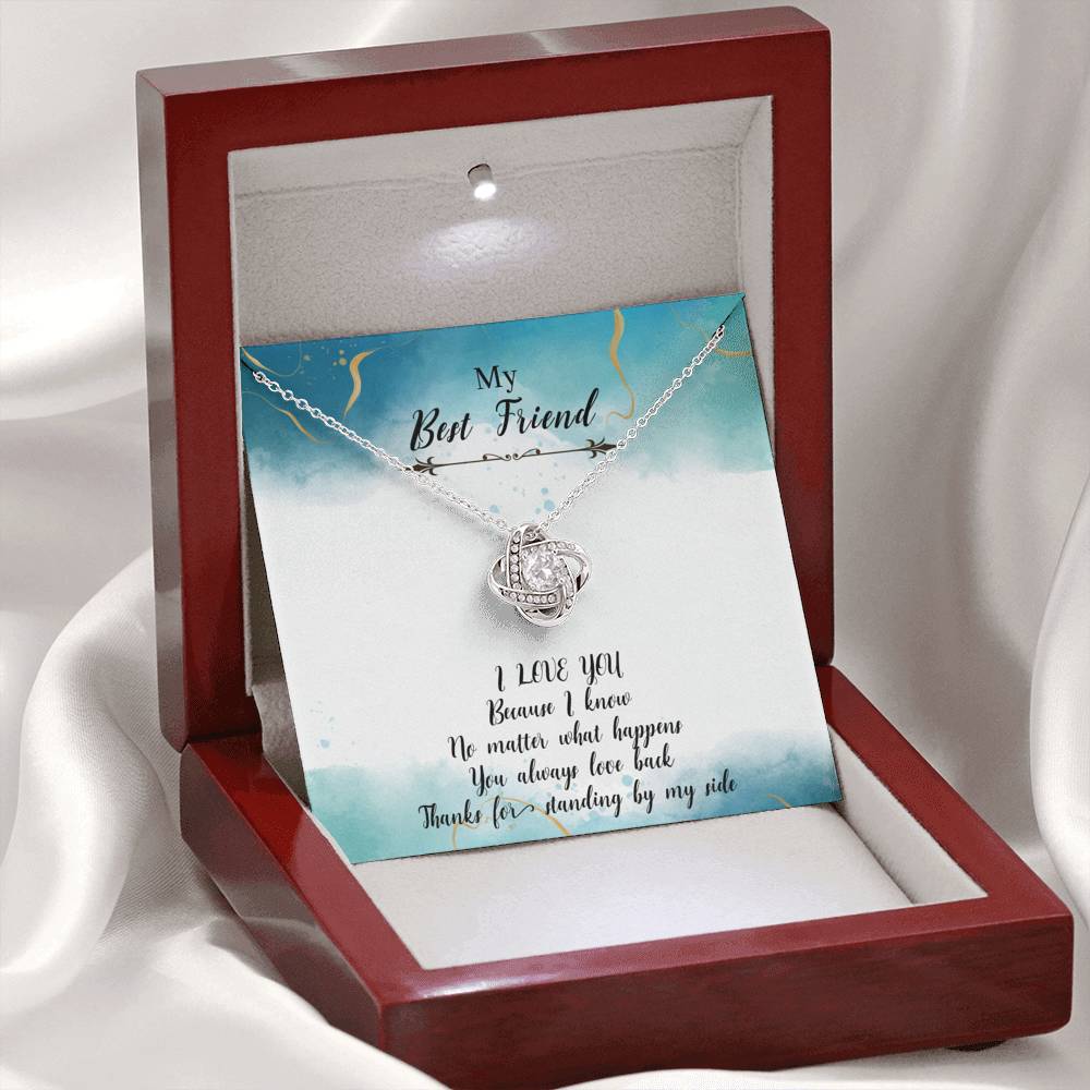 Love Knot Necklace with POD Message Card