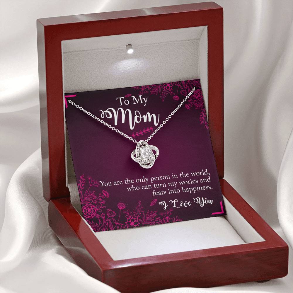 To My Mom Love Knot Necklace
