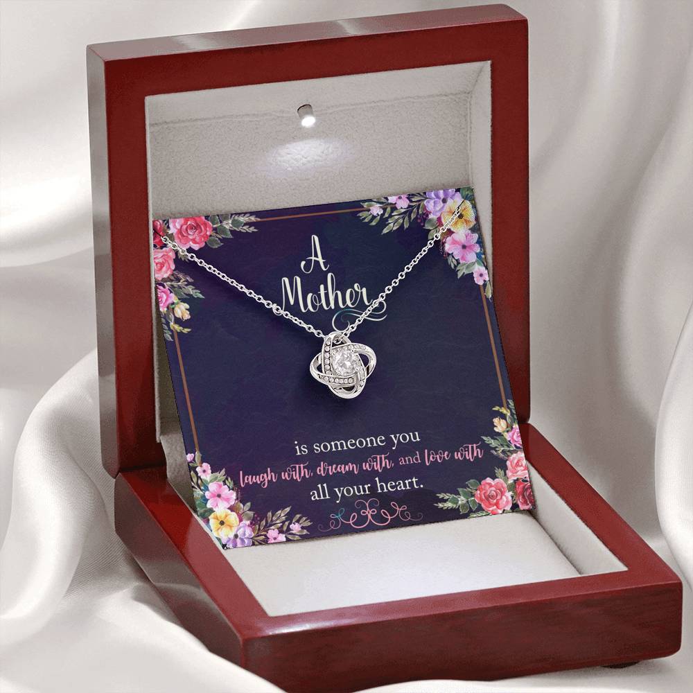 To My Mom Love Knot Necklace