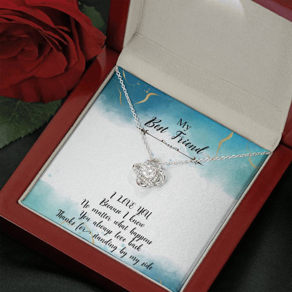 Love Knot Necklace with POD Message Card