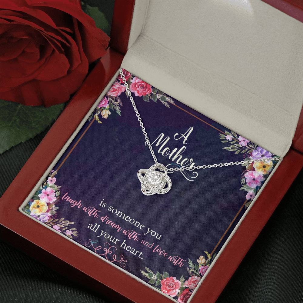 To My Mom Love Knot Necklace