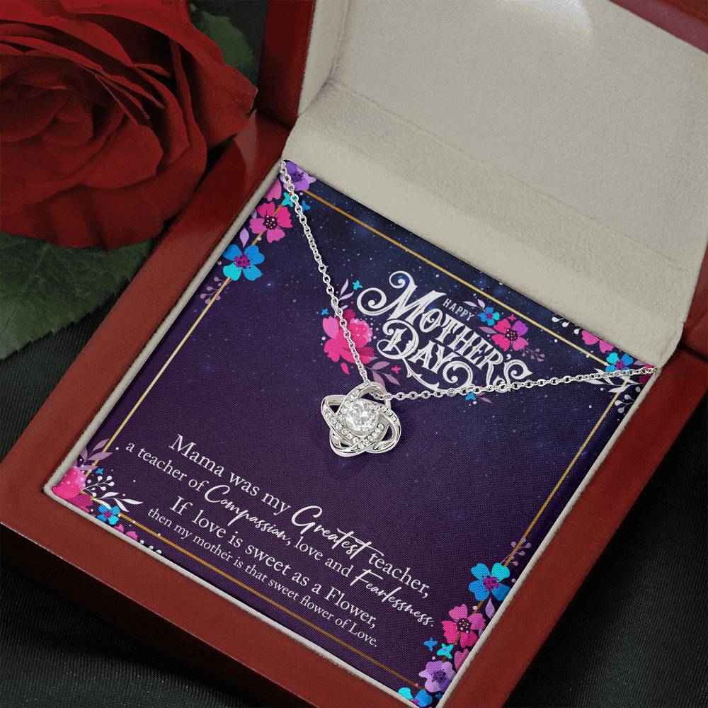 To My Mom Love Knot Necklace