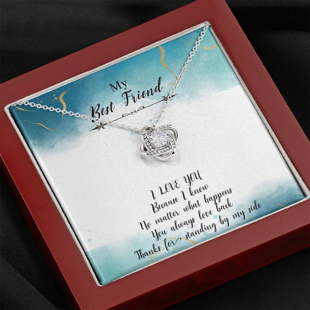 Love Knot Necklace with POD Message Card