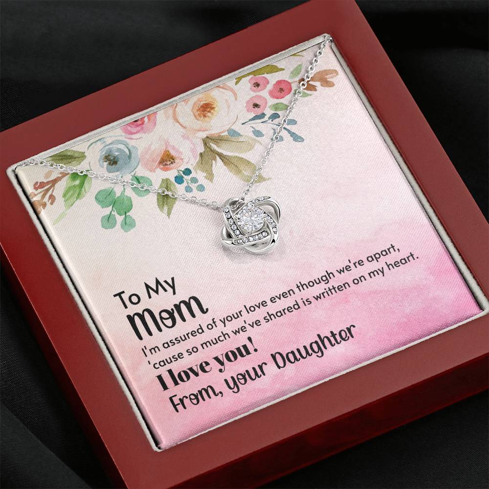 To My Mom Love Knot Necklace