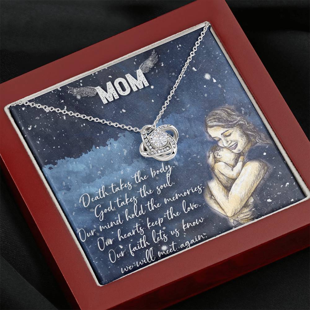 To My Mom Love Knot Necklace