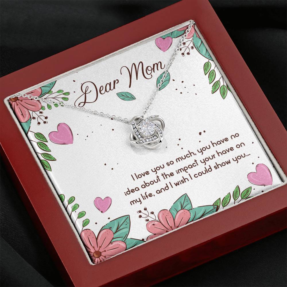 To My Mom Love Knot Necklace