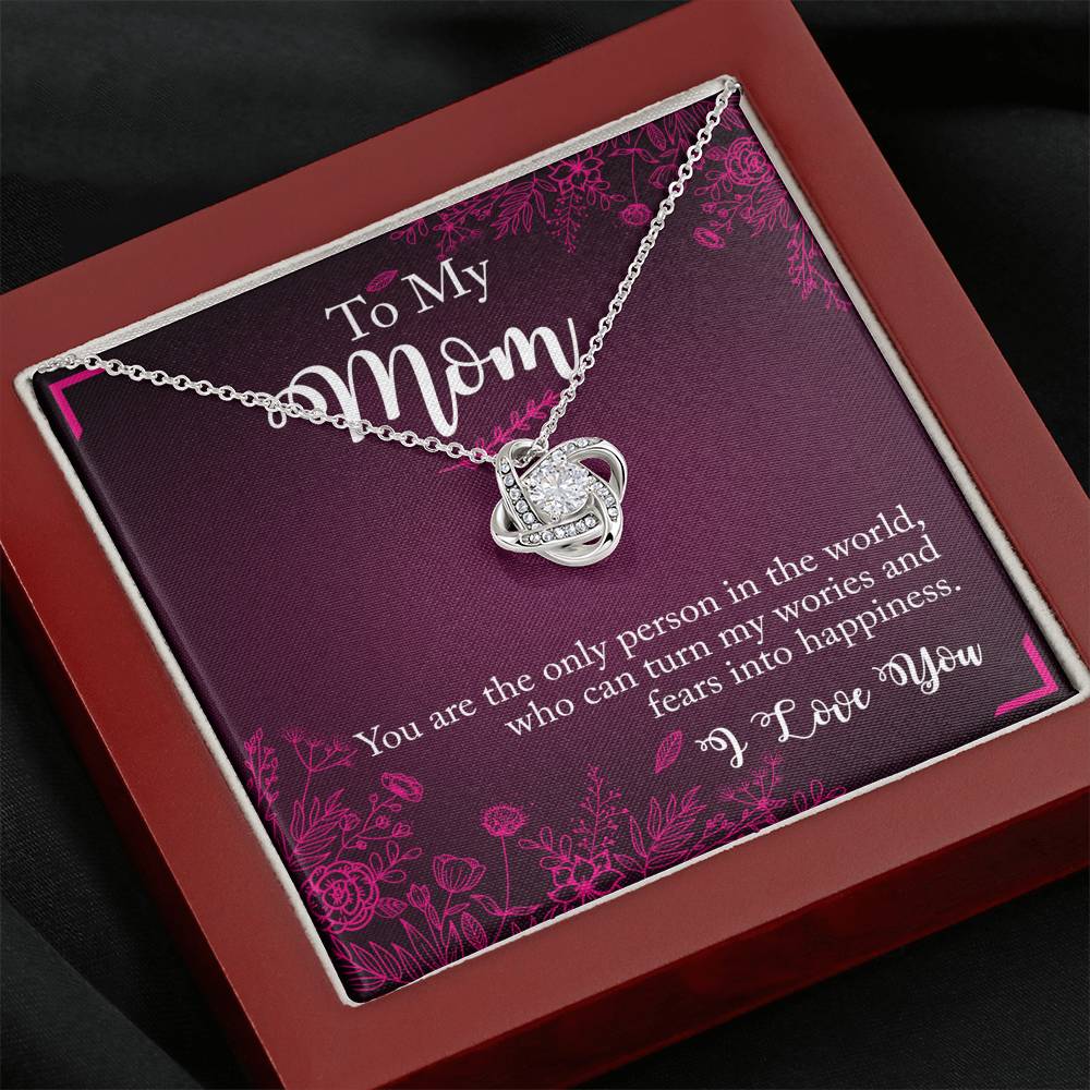 To My Mom Love Knot Necklace