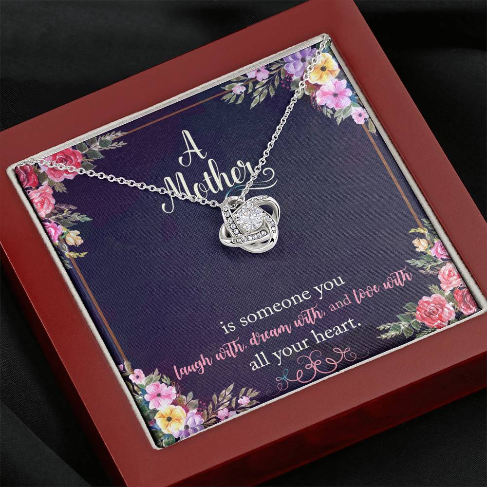 To My Mom Love Knot Necklace