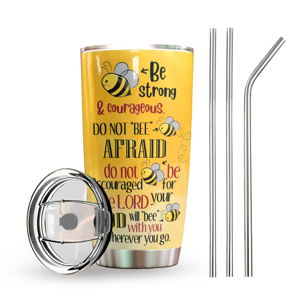 Bee Personalized Tumbler Be Strong