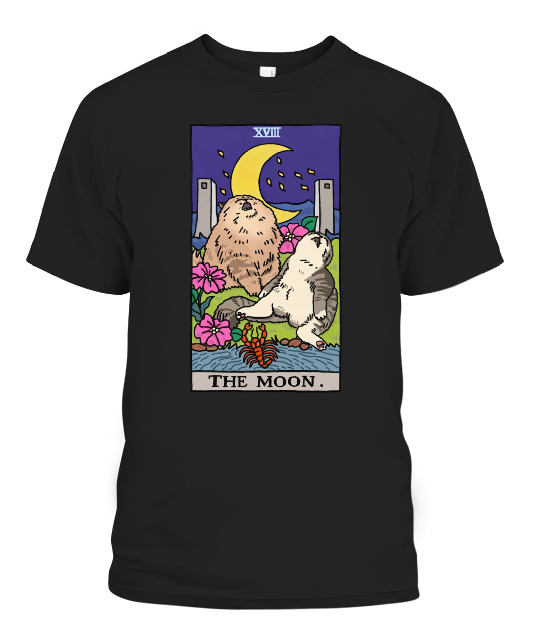 Sad Cat Meme The Moon Tarot Women's Tee & Unisex Tee