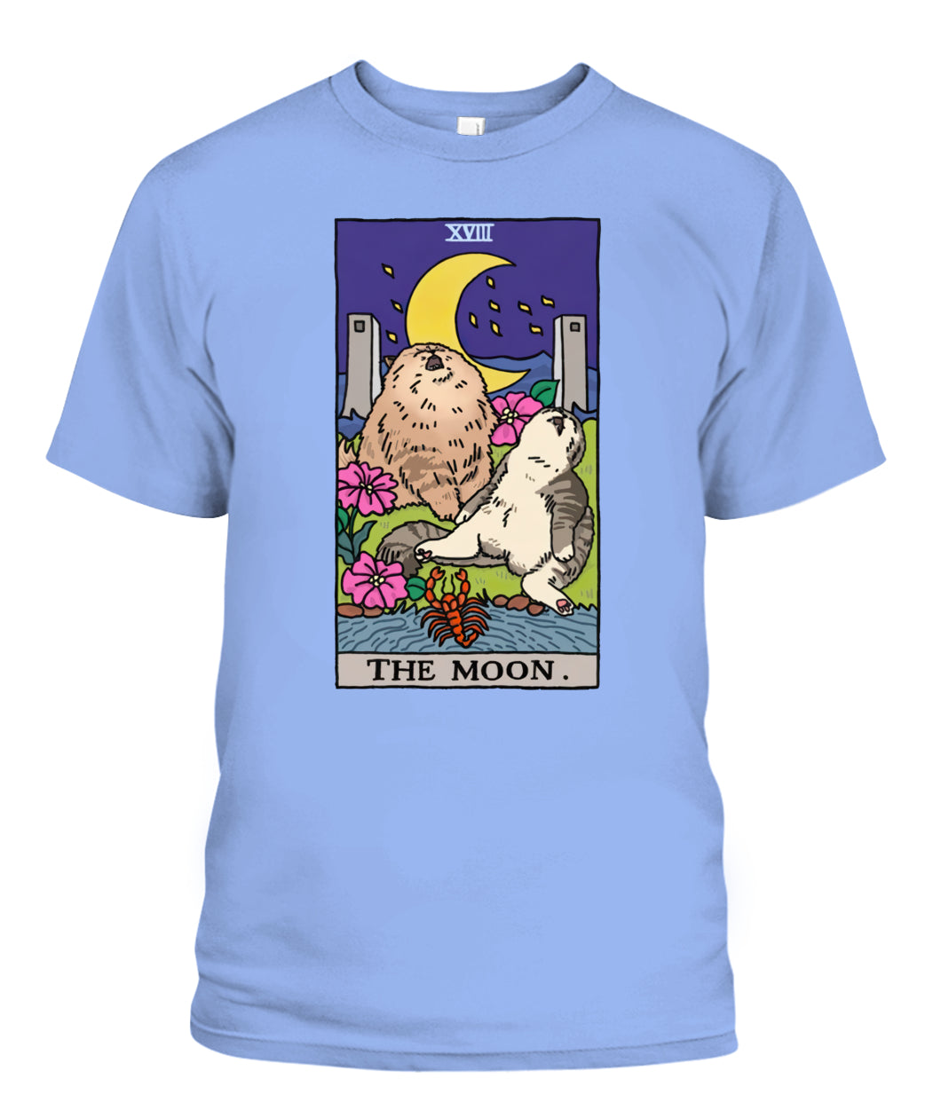 Sad Cat Meme The Moon Tarot Women's Tee & Unisex Tee