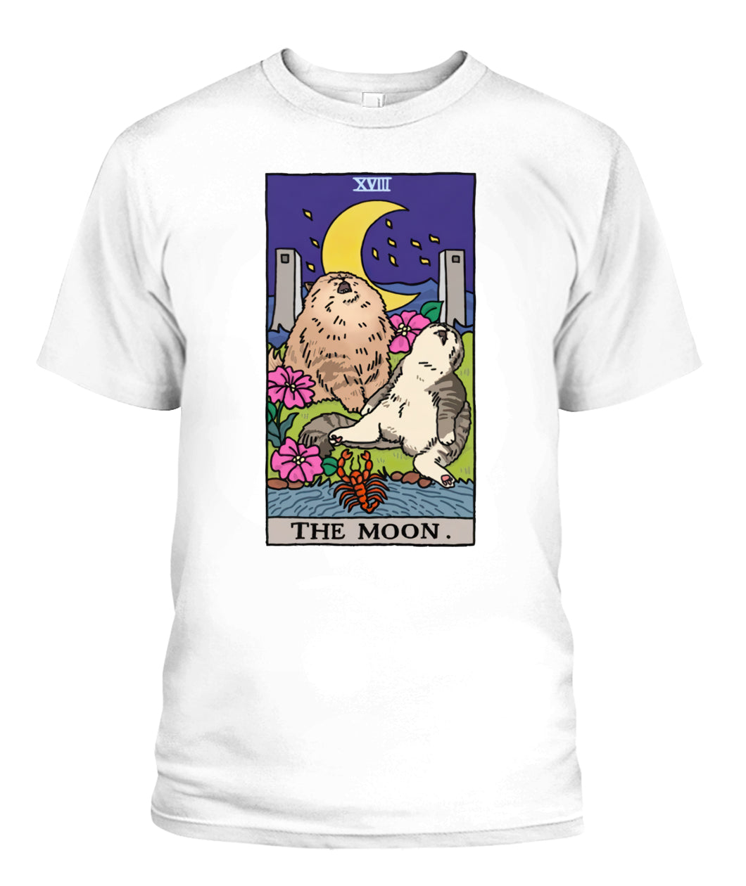 Sad Cat Meme The Moon Tarot Women's Tee & Unisex Tee