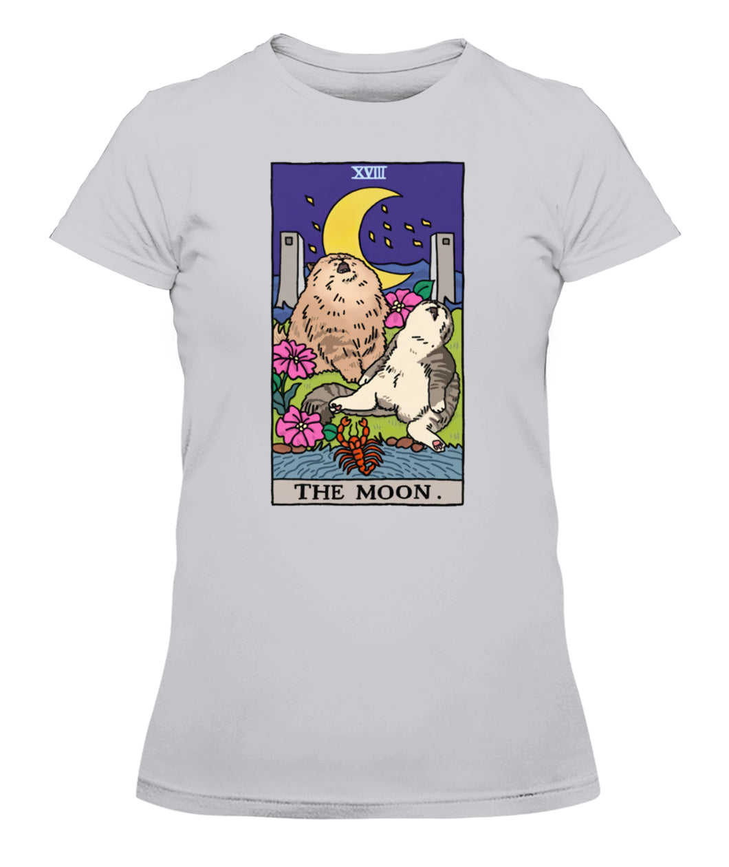 Sad Cat Meme The Moon Tarot Women's Tee & Unisex Tee