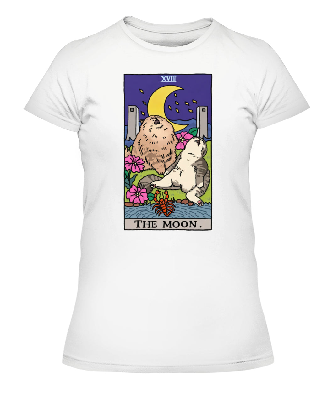 Sad Cat Meme The Moon Tarot Women's Tee & Unisex Tee