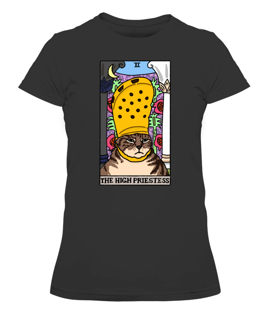 The High Priestess Crocs Cat Meme Tarot Women's Tee & Unisex Tee