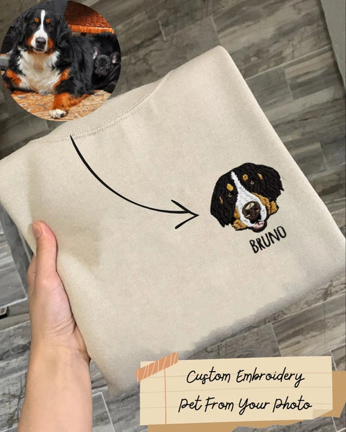 Personalized Embroidered Pet Dog Cat T-Shirt