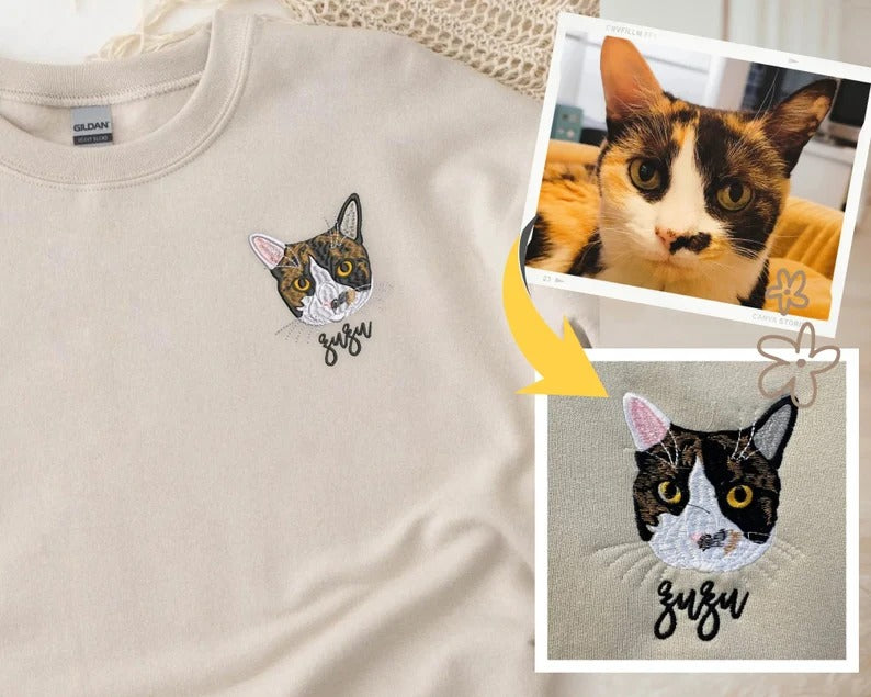 Personalized Embroidered Pet Dog Cat T-Shirt