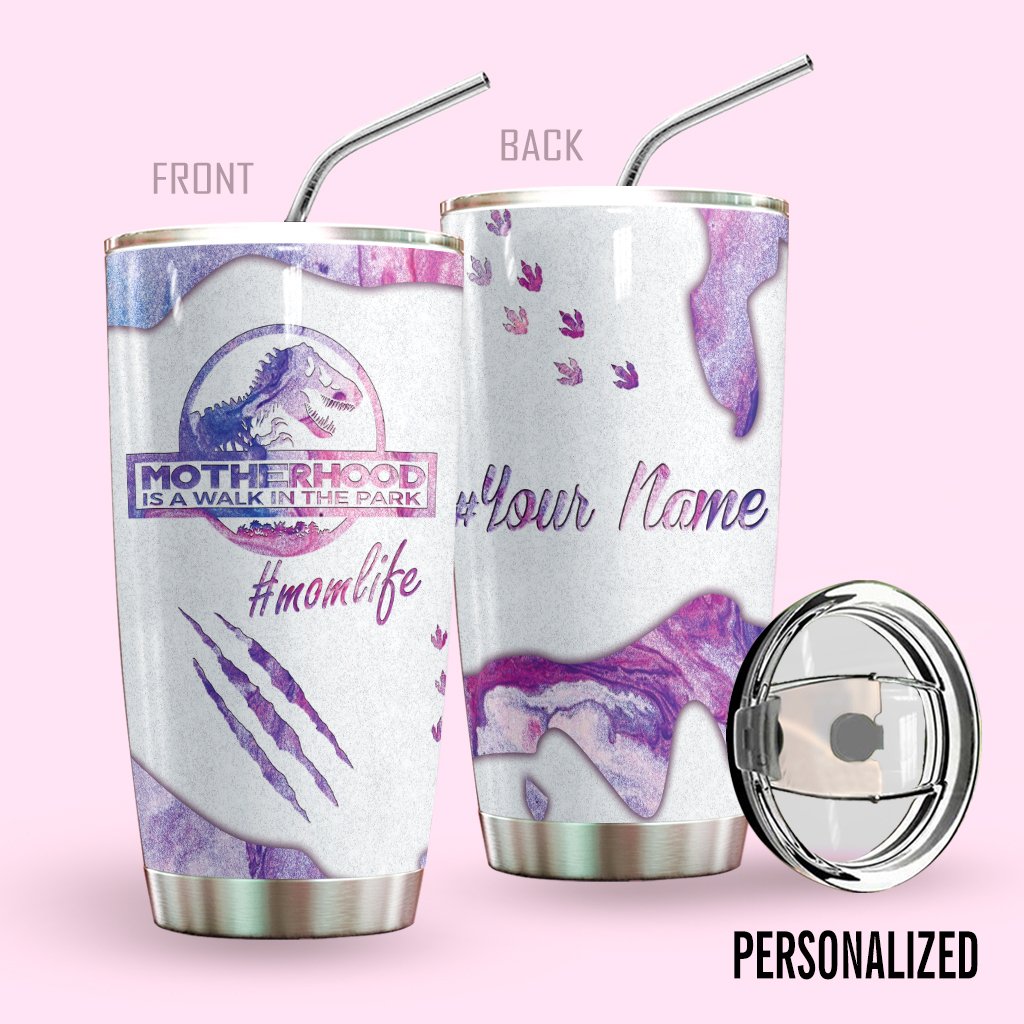 Motherhood Is A Walk In The Park Personalized Tumbler
