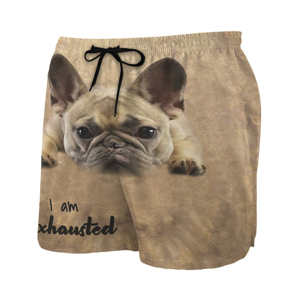 Bulldog 3D Beach Shorts Exhausted