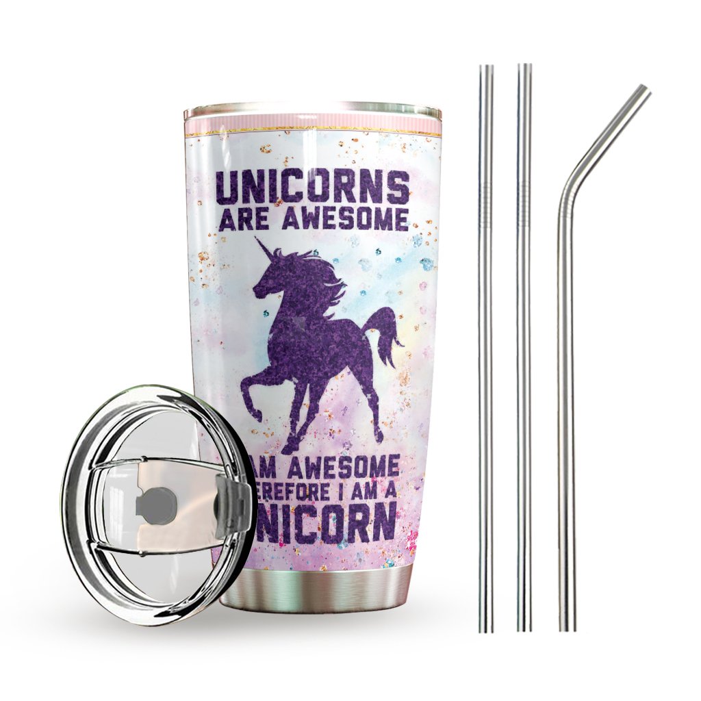 Unicorn Personalized Tumbler Unicorn Are Awesome