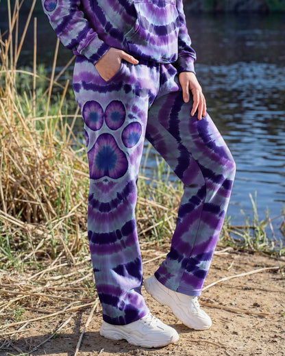 PAW PRINT TIE DYE STRAIGHT FIT SWEATPANT - TYQY0701264