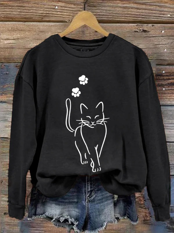 Women's Cute Cat Paw Graphic Apparel