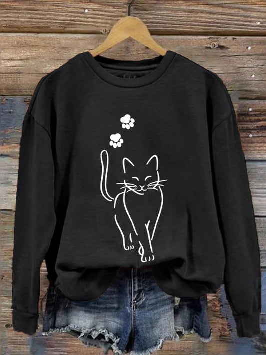 Women's Cute Cat Paw Graphic Apparel